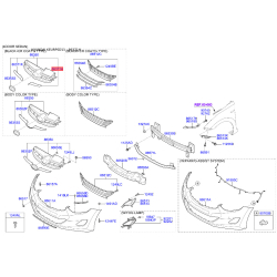Кронштейн, буфер левый 86352-3X200 Mobis