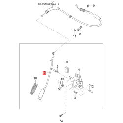 Ключ (заглушка) дверей у брелок 0K2A1-76201A Mobis