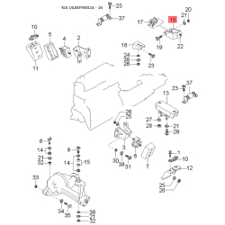 Держатель запасного колеса 0K081-56968A Mobis