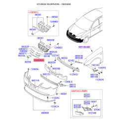 Кронштейн, буфер левый 86355-2H500 Mobis
