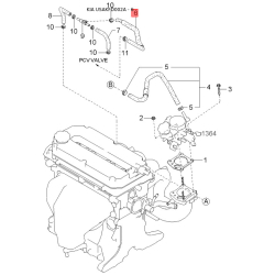 Замок (цилиндр) зажигания с ключами 0K35A-76930 Mobis