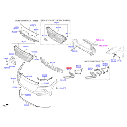 Заглушка бампера ліва 86563-F2000 Mobis