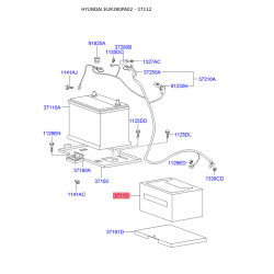 Крепление аккумулятора 37112-38100 Mobis
