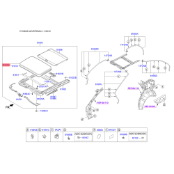 Люк и комплектующие 81610-3X000 Mobis