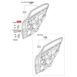 Петля боковой двери правая верхняя 79340-1G000 Mobis