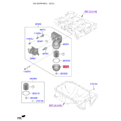 Кришка сітчастий масляний фільтр 26315-2U000 Mobis