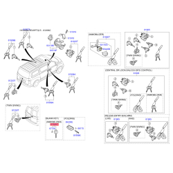 Ключ (вставка) дверей у брелок 81996-2H010 Mobis