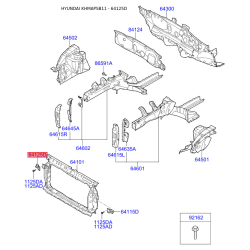 Кронштейн, облицовка радиатора правый 64125-1R000 Mobis