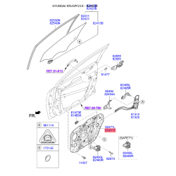 Обивка (накладка) салона правая 82481-F2030 Mobis
