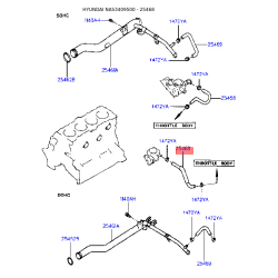 Патрубок дроссельной заслонки 25468-35050 Mobis