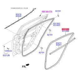 Ущільнення дверей ліве 83110-F20004X Mobis