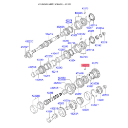 Сухарь (ключ) синхронизатора 43372-22003 Mobis