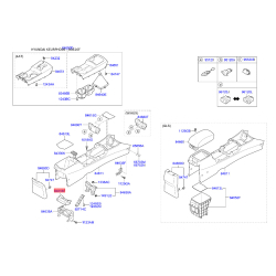 Центральна консоль комплектуючи задня 84616-2H0008M Mobis