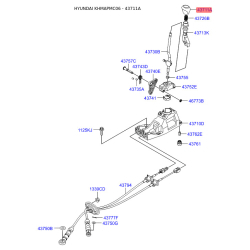 Ручка важеля перемикання передач МКПП 43711-1G100FZ Mobis