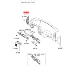 Накладка панели прибров (торпеды) левая 84715-1G201XI Mobis