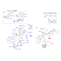 Центральная консоль комлекующие 84611-2H0004W Mobis