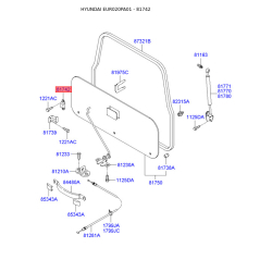 Упор капота і його кріплення 81738-22200 Mobis