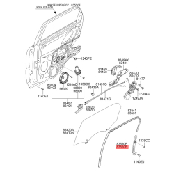 Направляющая стекла двери задняя левая 83550-1F000 Mobis