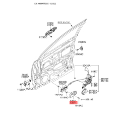 Ручка дверей, внутрішнє обладнання ліва 82611-1G001XI Mobis