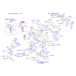 Накладка панели прибров (торпеды) левая 84715-2H0008M Mobis