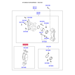 Колодки тормозные дисковые комплект 58101-26A10 Mobis