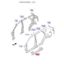 Поріг підлоги (кузов) лівий 71312-2WD01 Mobis