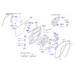 Фіксатор (кліпса) ущільнювача дверей 82219-2H000 Mobis