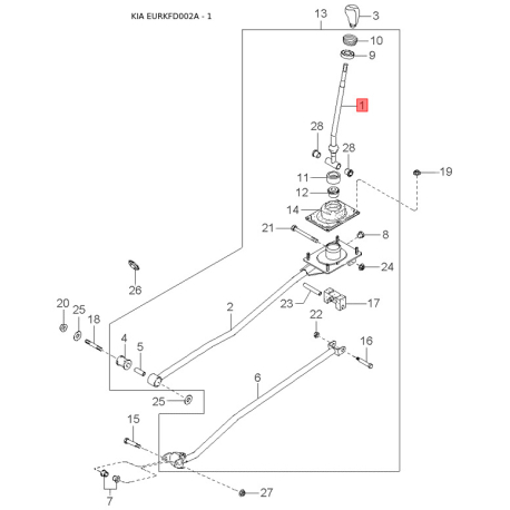 Фара основная правая 0K34W-51030C Mobis - 0K34W51030C - схема с каталога 1, EURKFD002A 0K34W51030C