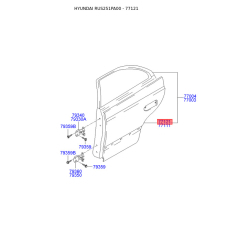 Дверь, кузов правая 77121-25010 Mobis
