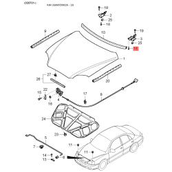 Облицювання / захисна накладка, боковина ліве 0K34A-51991 Mobis