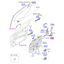 Замок дверей лівий 81310-D3510 Mobis