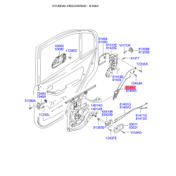 Держатель стекла двери левый 83484-2D001 Mobis