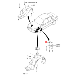 Лампа розжарювання, ліхтар освітлення номерний знак 0K33C-51270 Mobis