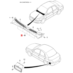 Облицювання передка (морда) верхнє 0K32A-53150 Mobis