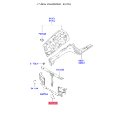 Заглушка бампера левая нижняя 84171-2D000 Mobis