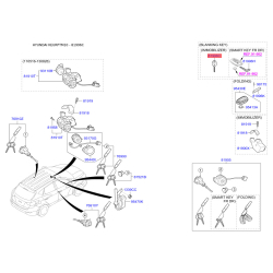 Ключ (вставка) дверей у брелок 81996-2M010 Mobis