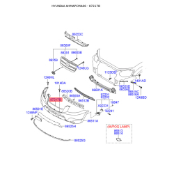 Молдинг порога, бампера і крила 86352-2B000 Mobis