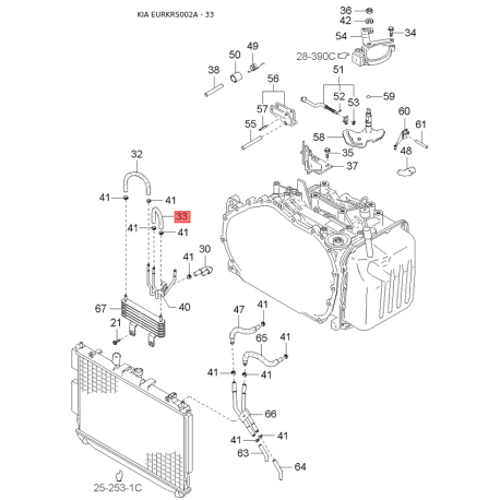 Оббивка багажника 0K2FB-6896044 Mobis - 0K2FB6896044 - схема з каталогу 33, EURKRS002A 0K2FB6896044
