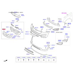 Насадка, решітка радіатора 86354-2W000 Mobis