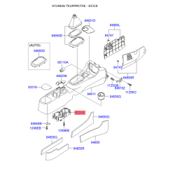 Центральная консоль комлекующие 84640-1E000QS Mobis