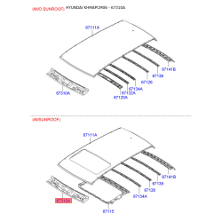 Каркас крыши 67131-2B000 Mobis