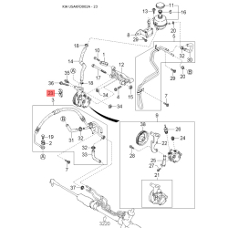 Петля боковой двери левая 0K32A-73240A Mobis