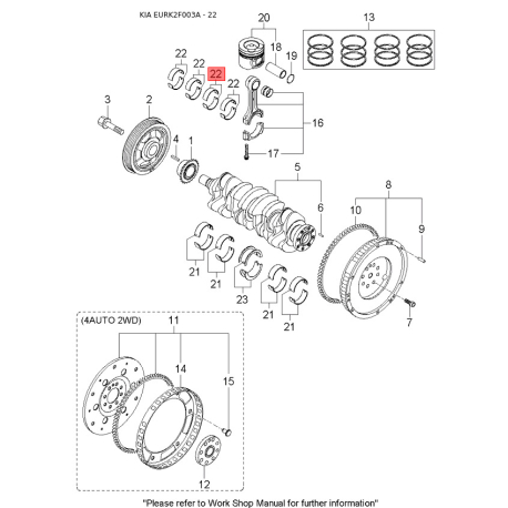 Захисна кришка, генератор 37390-22600 Mobis - 3739022600 - схема з каталогу 22, EURK2F003A 3739022600