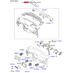 Подушка безпеки пасажирська на передню панель 84560-1E100WK Mobis
