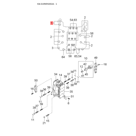 Дверь, кузов правая 0K2JA-58020 Mobis - 0K2JA58020 - схема с каталога 1, EURKRS002A 0K2JA58020