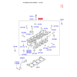 Головка цилиндра 22100-22621 Mobis