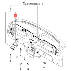 Кронштейн предней стойки боковины правый 0K30A-70050 Mobis