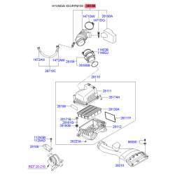 Шланг, система подачи воздуха 28138-3K710 Mobis