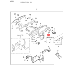 Кронштейн, буфер лівий 0K2FA-50C20 Mobis