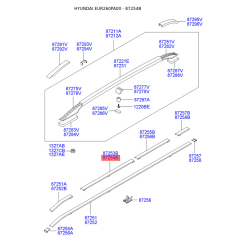 Молдинг даху передній правий 87254-26000 Mobis